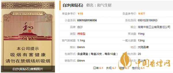 白沙和鉆石煙價(jià)格表 白沙和鉆石煙怎么樣